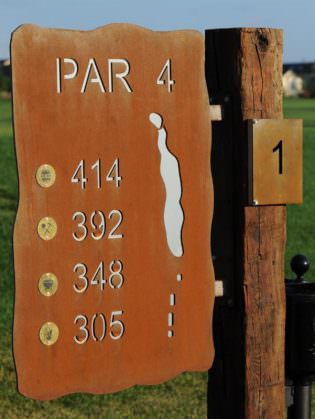 Hole One Marker at Coal Creek