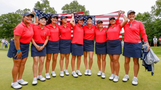 Team USA With Flag