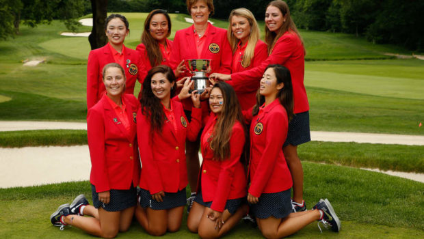 Curtis Cup team with trophy