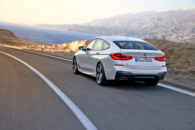 A rear view of the new Bimmer.
